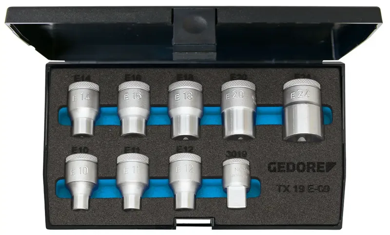 Gedore 6265970 Steckschlüsseleinsatz-Set metrisch 1/2 (12.5 mm) 9teilig 6265970 de Gedore – image du produit