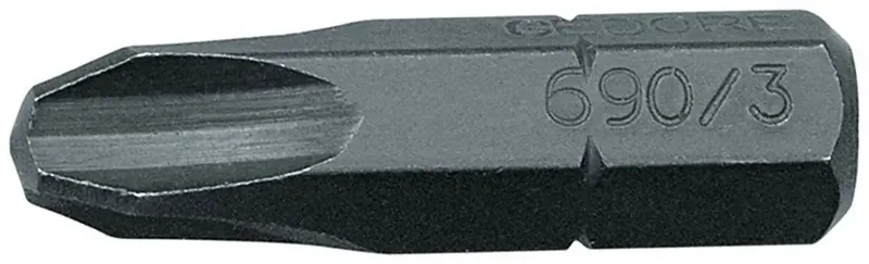 Gedore 6541590 690 3 S-010 Embout cruciforme Propulseur: 1/4 (6.3 mm) Sortie: cruciforme Phillips PH 3 25 mm de Gedore – image du produit