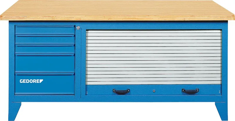 Gedore 6618050 Établi (l x H x P) 2000 x 900 x 875 mm bleu de Gedore – image du produit