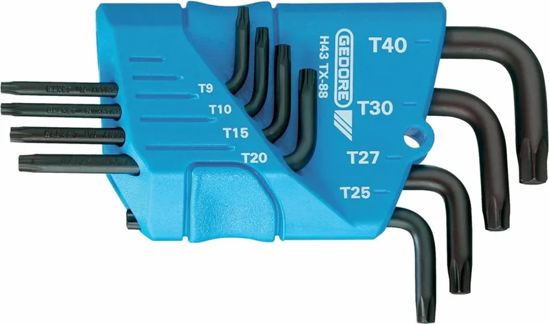 H 43 TX-08 1531433 Haakse schroevendraaierset de Gedore, Kleurloos – image du produit