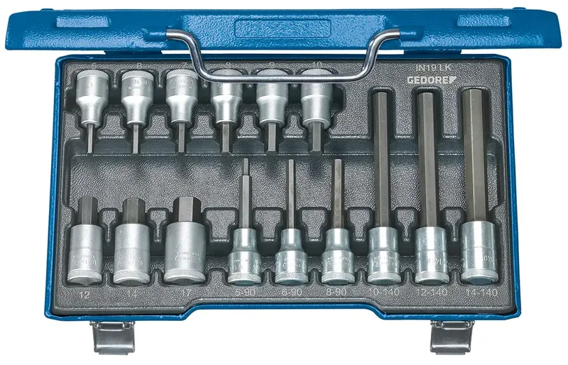 Jeu de douilles-embouts Gedore 6129360 15 pièces Propulseur: 1/2 (12.5 mm) 1 pc(s) de Gedore – image du produit