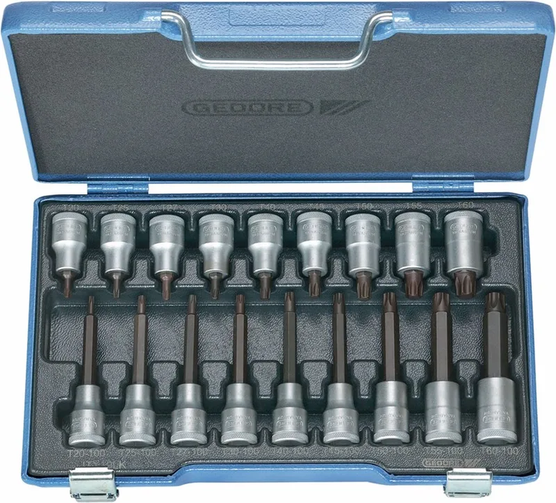 ITX 19 LKP Schraubendreher-Satz 1/2" 18-teilig TX T20-60 von Gedore, Kleurloos – Produktbild