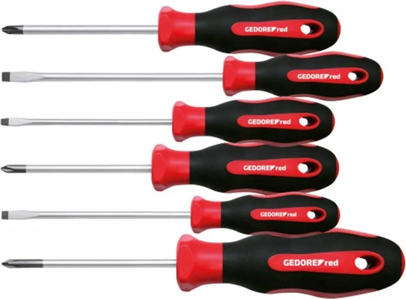 R38002006 6-delige 2C-Schroevendraaierset FL/- Philips de Gedore, Kleurloos – image du produit