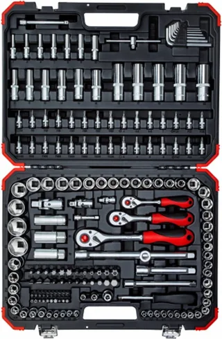 R45603172 172-delige Dopsleutelset 1/4” + 3/8” + 1/2" de Gedore, Kleurloos – image du produit 1 sur 5