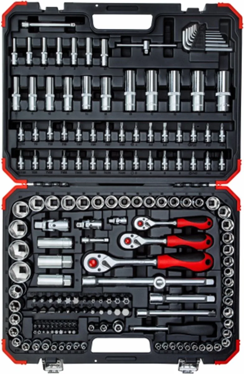 R45603172 172-delige Dopsleutelset 1/4” + 3/8” + 1/2" de Gedore, Kleurloos – image du produit 1 sur 5