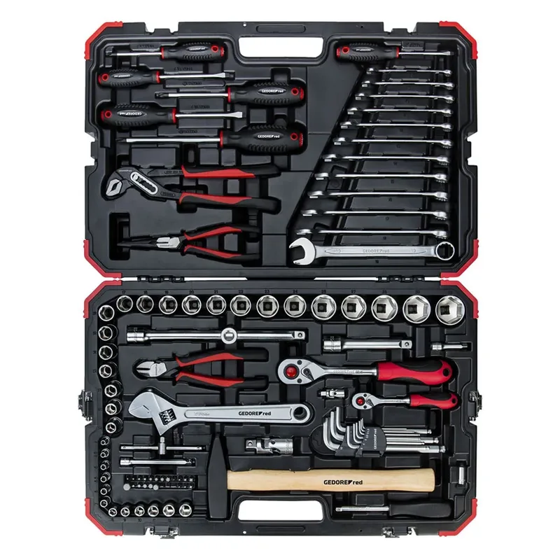 R46003100 100-delige Gereedschapsset - 1/4", 3/8" en 1/2" van Gedore, Kleurloos – productafbeelding 3 van 6