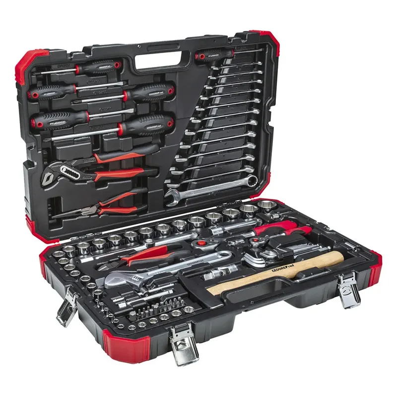 R46003100 100-delige Gereedschapsset - 1/4", 3/8" en 1/2" van Gedore, Kleurloos – productafbeelding 4 van 6