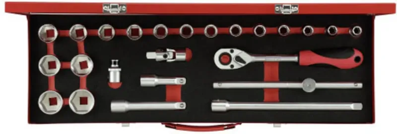 RED R69004024 Jeu de douilles métrique 1/2 (12.5 mm) 24 pièces 3300006 de Gedore – image du produit