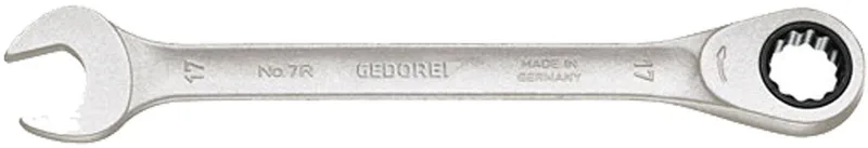 Ring-Maulschlüssel SW 22 mm mit Ringratsche L. 292 mm CV-Stahl von Gedore – Produktbild