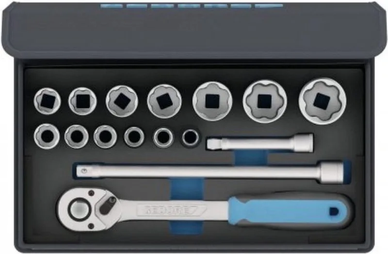 TC19MU10 dopsleutelset 1/2, in etui, 16-delig by Gedore – product image