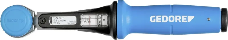 TF-K5 TF-K5 Drehmomentschlüssel kalibriert (ISO) mit Umschaltknarre 1/4 (6.3 mm) 1 - 5 Nm de Gedore – image du produit