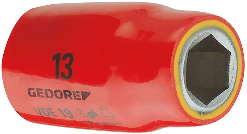 VDE 19 10 6122510 Sechskant VDE-Steckschlüsseleinsatz Kugelkopf 10 mm 1 1/2 1/2 (12.5 mm) von Gedore – Produktbild