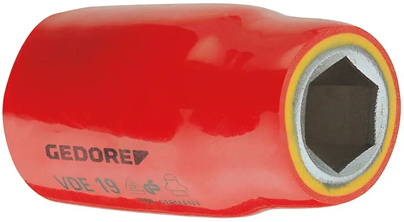 VDE 19 14 6123080 1/2 (12.5 mm) Douille VDE tête sphérique 14 mm 1 1/2 1/2 (12.5 mm) de Gedore – image du produit
