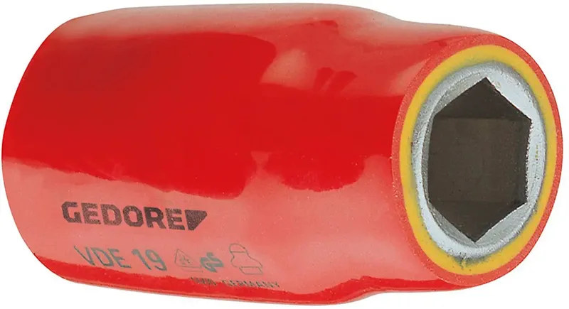VDE 19 15 6123160 VDE-Steckschlüsseleinsatz Kugelkopf 15 mm 1 1/2 1/2 (12.5 mm) van Gedore – productafbeelding