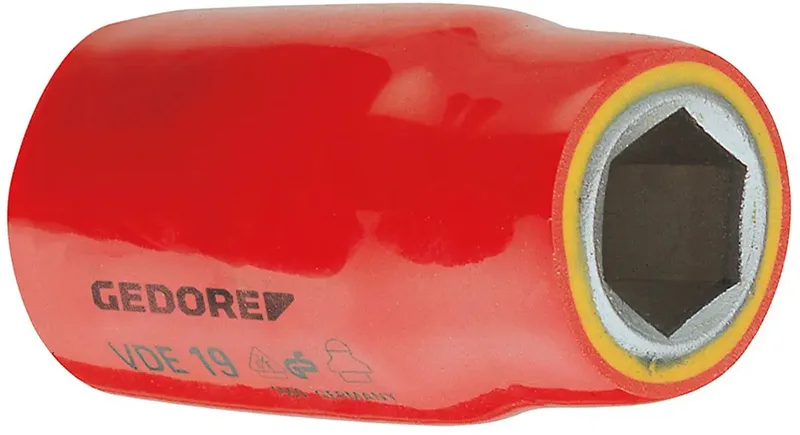 VDE 19 32 6123830 VDE-Steckschlüsseleinsatz Kugelkopf 32 mm 1 1/2 32 mm 1/2 (12.5 mm) de Gedore – image du produit