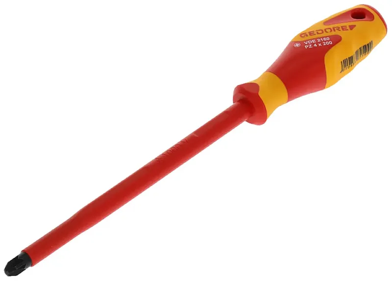 VDE 2160 PZ 4 1612212 Kreuzschlitz-Schraubendreher PZ 4 Klingenlänge: 200 mm DIN ISO 8764 von Gedore – Produktbild