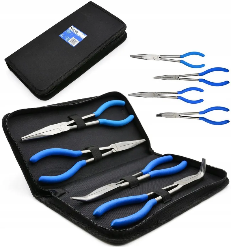4x Lange Tangen 280 mm CrV - Professionele set by GEKO – product image
