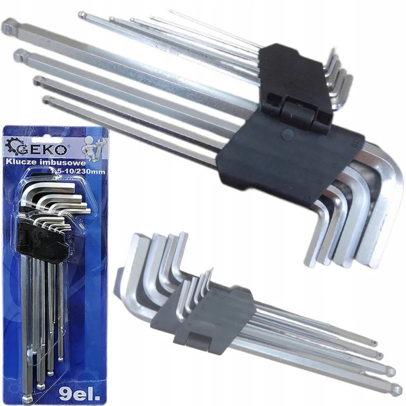 9-delige inbussleutelset 1,5-10mm, 260mm lang by GEKO – product image