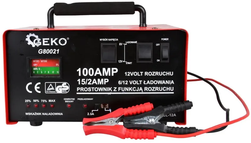 Acculader - 100A - 6/12V - Ergonomisch - Snel en Trickle Charge by GEKO – product image