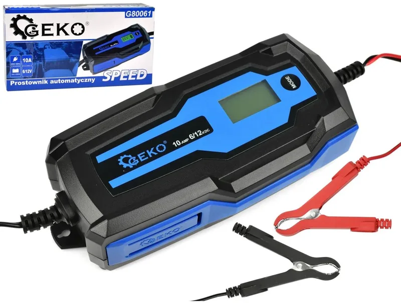 Automatische acculader - 6/12V - 10A - LCD display - IP65 waterdicht de GEKO – image du produit