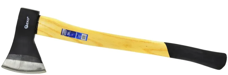 Bijl - Houten Handvat - Antislip Grip - Hoogwaardig Koolstofstaal - 1250 g de GEKO – image du produit