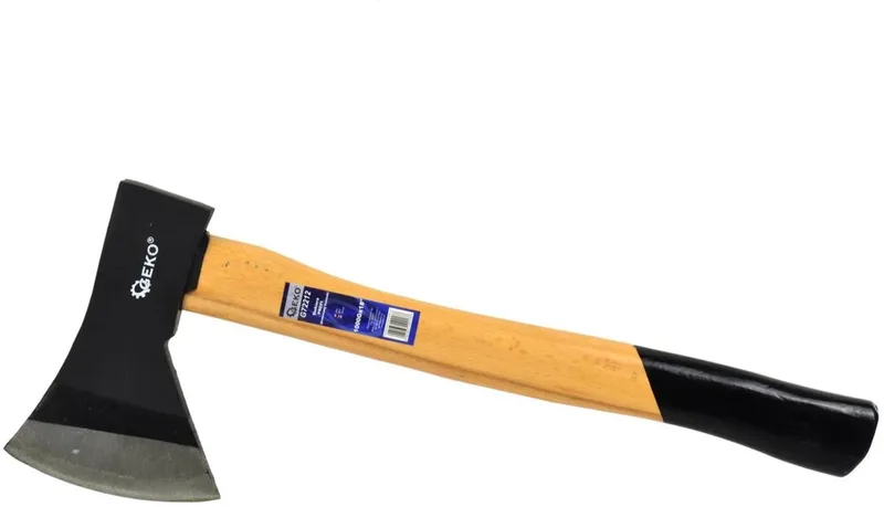Bijl - Houten handvat - Antislip grip - Hoogwaardige koolstofstaal - 1000g von GEKO – Produktbild