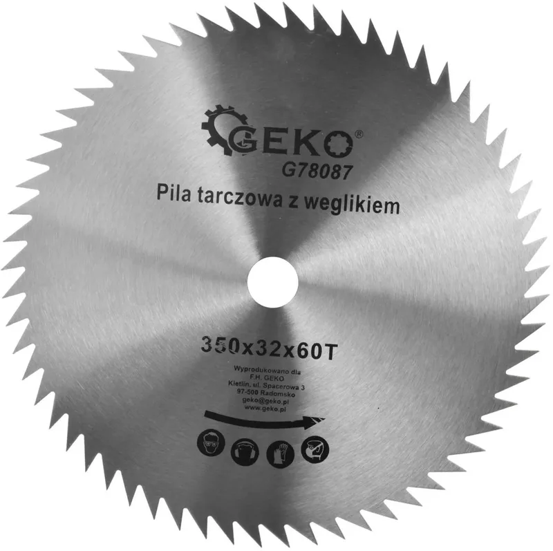 Cirkelzaagblad - 350 mm - 60T - Koelgaten - TCT von GEKO – Produktbild