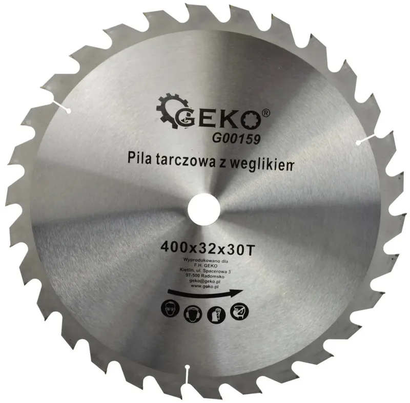 Cirkelzaagblad - 400 mm - TCT-tanden - Voor hout en kunststof - 30 tanden von GEKO – Produktbild