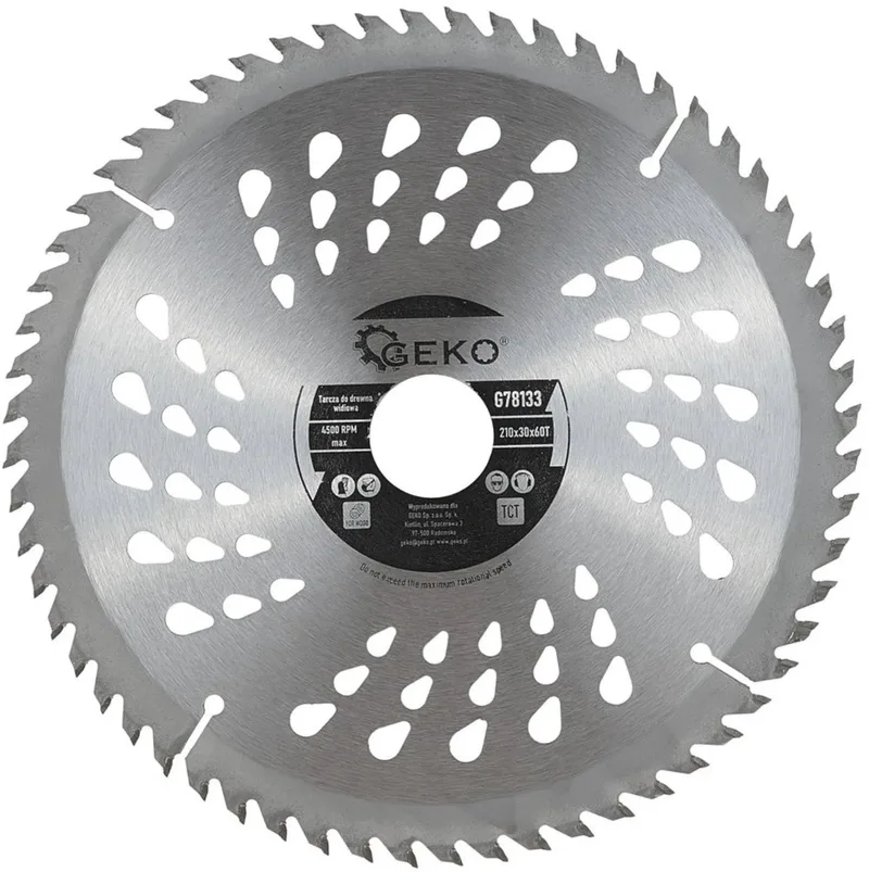 Cirkelzaagblad - Houtbewerking - 210 mm - 60 Tanden - Veelzijdig Gebruik de GEKO – image du produit