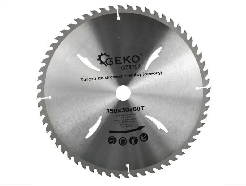 Cirkelzaagblad - Houtbewerking - Koelgaten - 350 mm - 60 Tanden von GEKO – Produktbild