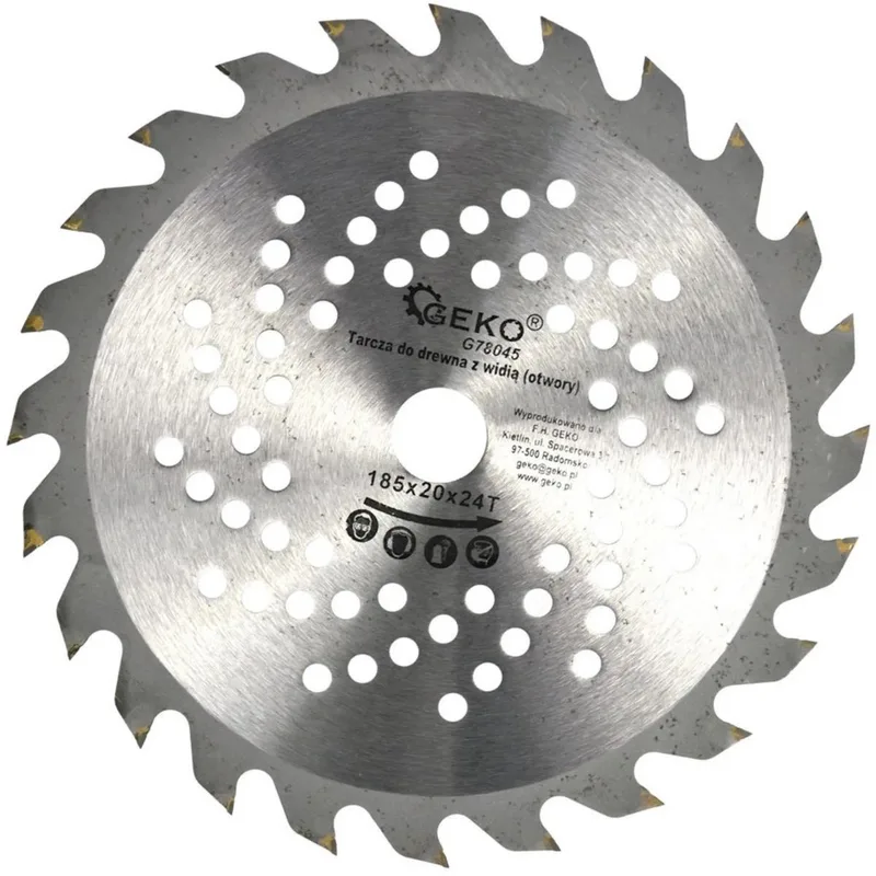 Cirkelzaagblad - TCT - 185 mm - 24 Tanden - Koelgaten de GEKO – image du produit