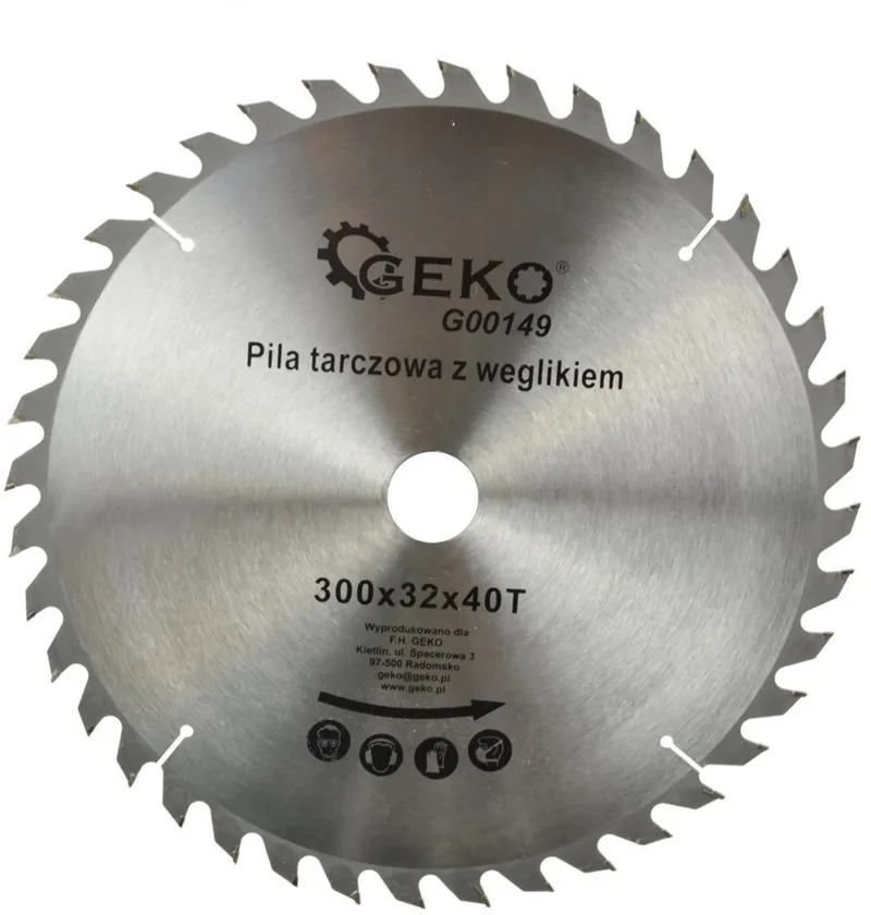 Cirkelzaagblad - Tungsten Carbide - 300 mm - 40 Tanden - Voor Hout en Kunststof von GEKO – Produktbild