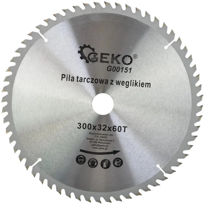 Cirkelzaagblad - Tungsten Carbide - 300 mm - 60 Tanden - Voor Houtbewerking von GEKO – Produktbild
