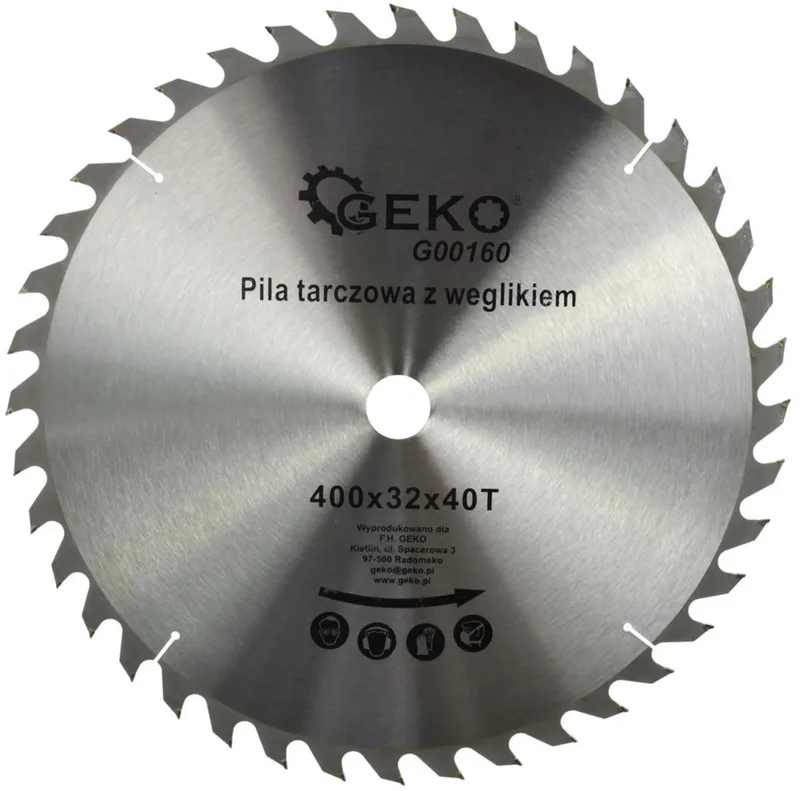 Cirkelzaagblad - Tungsten Carbide - 400 mm - 40 Tanden - Voor Houtbewerking fra GEKO – produktbillede