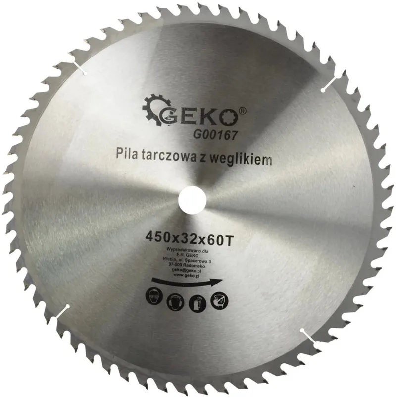 Cirkelzaagblad - Tungsten Carbide - 450 mm - 60 Tanden - Voor Houtbewerking de GEKO – image du produit