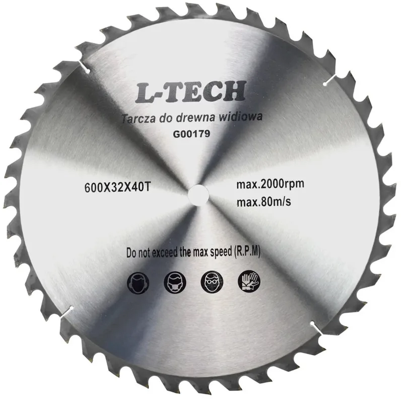 Cirkelzaagblad - Tungsten Carbide - 600 mm - 40 Tanden - Voor Hout en Kunststof de GEKO – image du produit