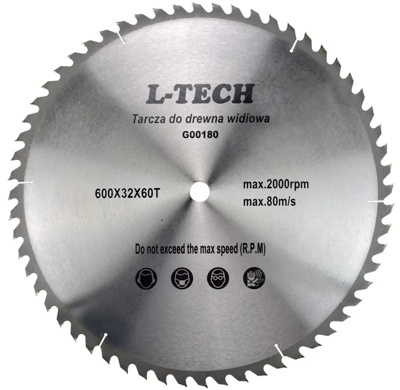 Cirkelzaagblad - Tungsten Carbide - 600 mm - 60 Tanden - Voor Houtbewerking de GEKO – image du produit