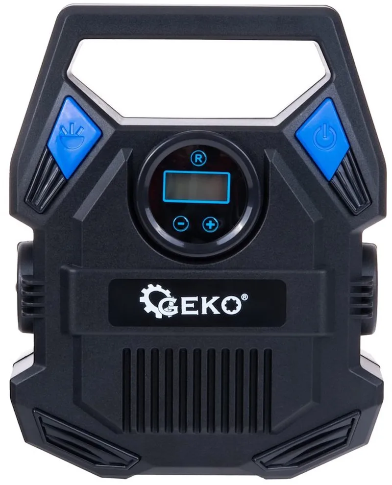 Compacte 12V compressor - digitaal display - automatische uitschakeling - LED verlichting de GEKO, Metaal kleur – image du produit