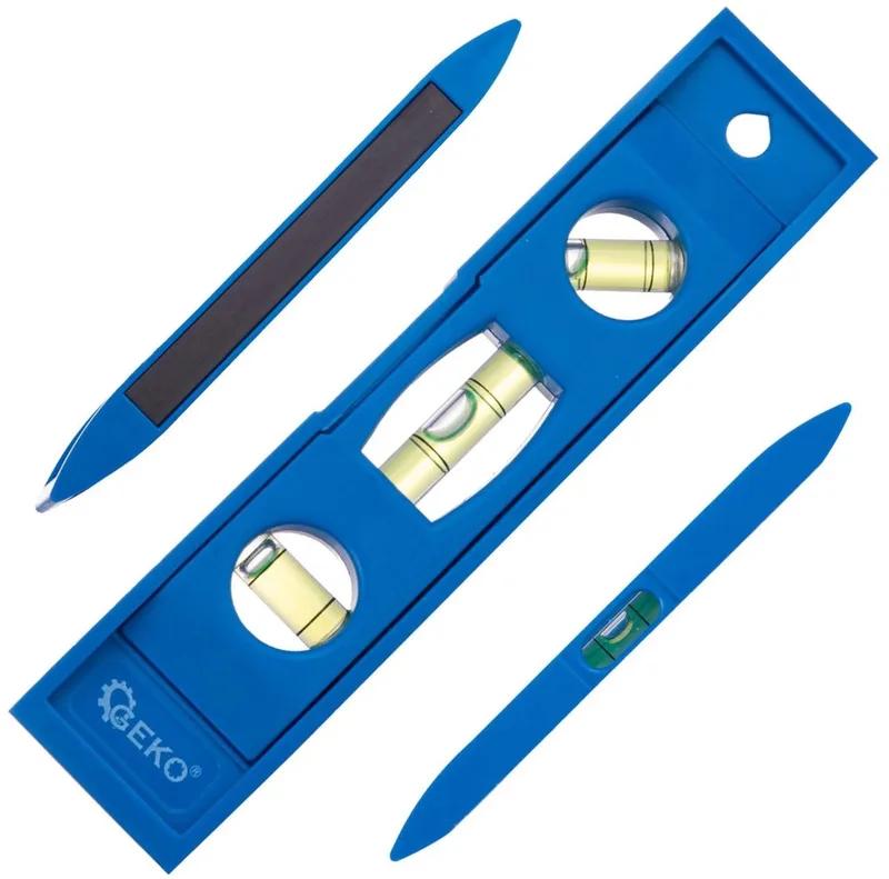 Compacte waterpas - Magnetisch - 3 bloklibellen - 15 cm by GEKO, Blue – product image