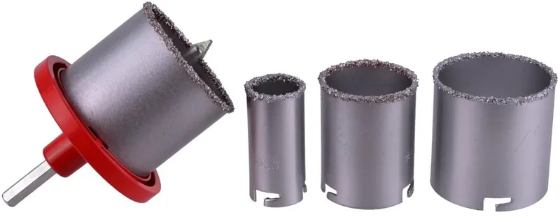 Diamant gatenzaag set - 4 stuks - 33-73 mm - HCS staal - Tungsten coating de GEKO – image du produit