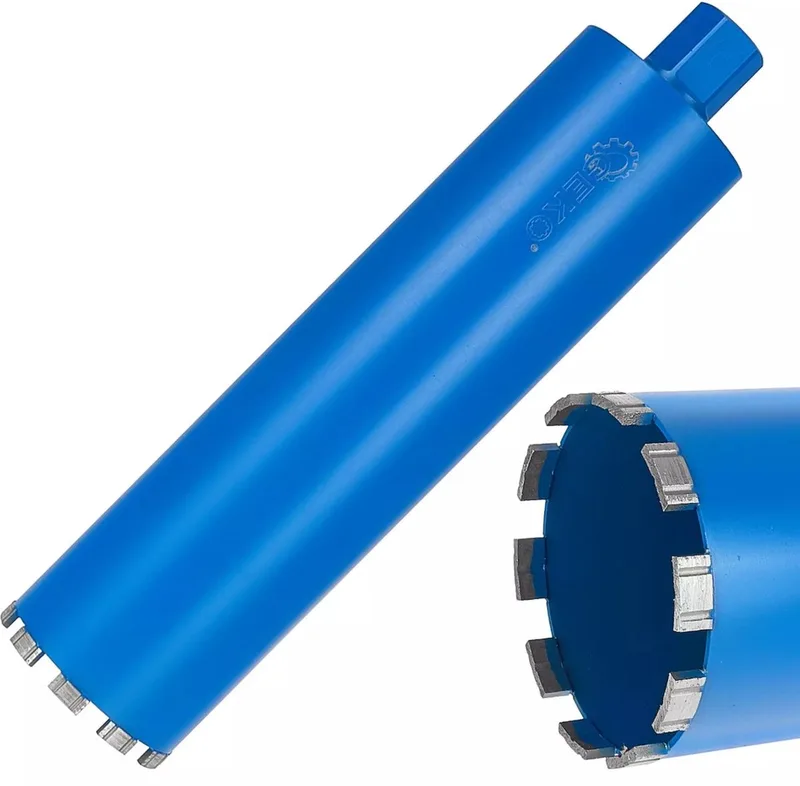 Diamantboor 112x450mm - 10T - Voor nat en droog boren - Robuust en efficiënt de GEKO, Bleu – image du produit