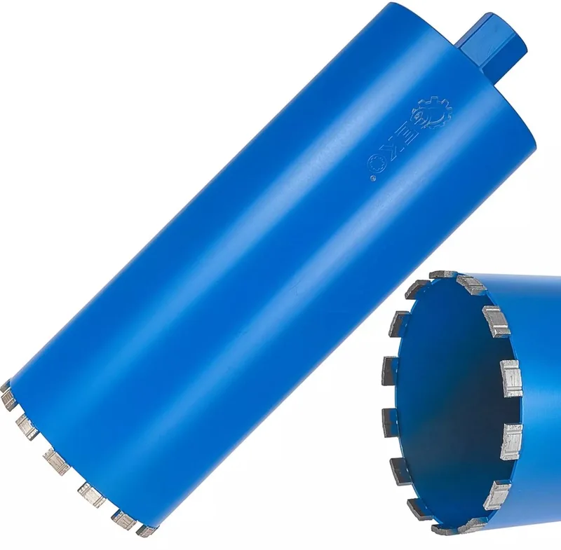 Diamantboor 162x10x450mm - Voor nat en droog boren - 14 segmenten - Robuust en duurzaam ontwerp van GEKO, Blauw – productafbeelding