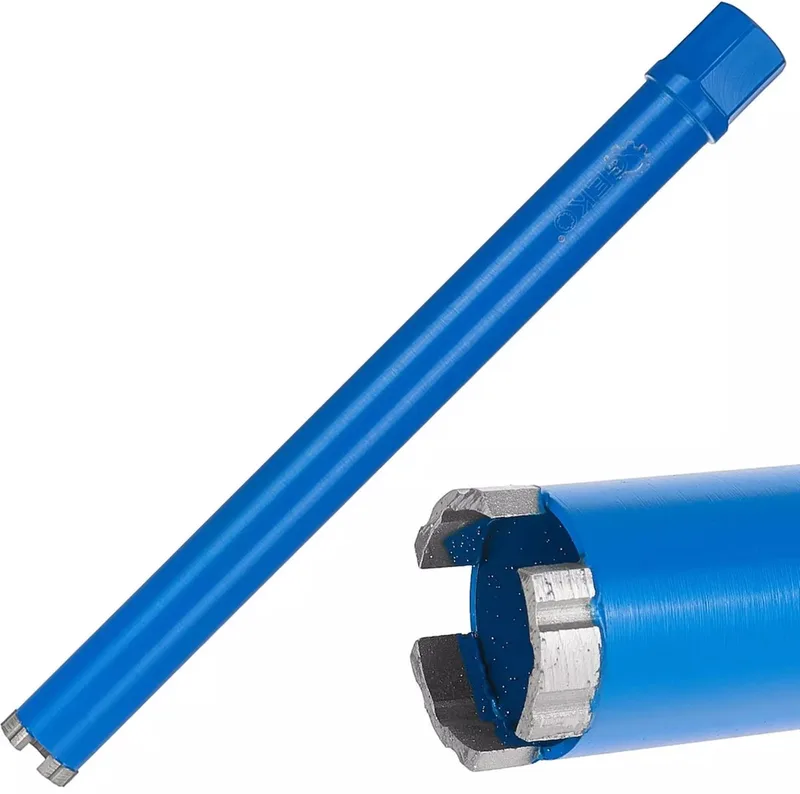 Diamantboor - 42x10x450mm - Voor nat en droog boren - 3 segmenten de GEKO, Bleu – image du produit