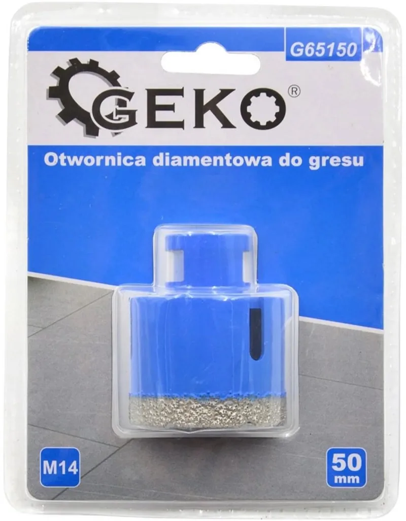 Diamantboor - Droog boren - M14 aansluiting - 50 mm diameter by GEKO, Blue – product image