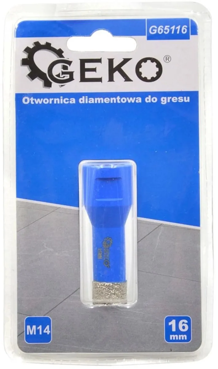 Diamantboor - Droogboren - M14 Schacht - 16 mm - Voor Tegels en Steen de GEKO, Bleu – image du produit