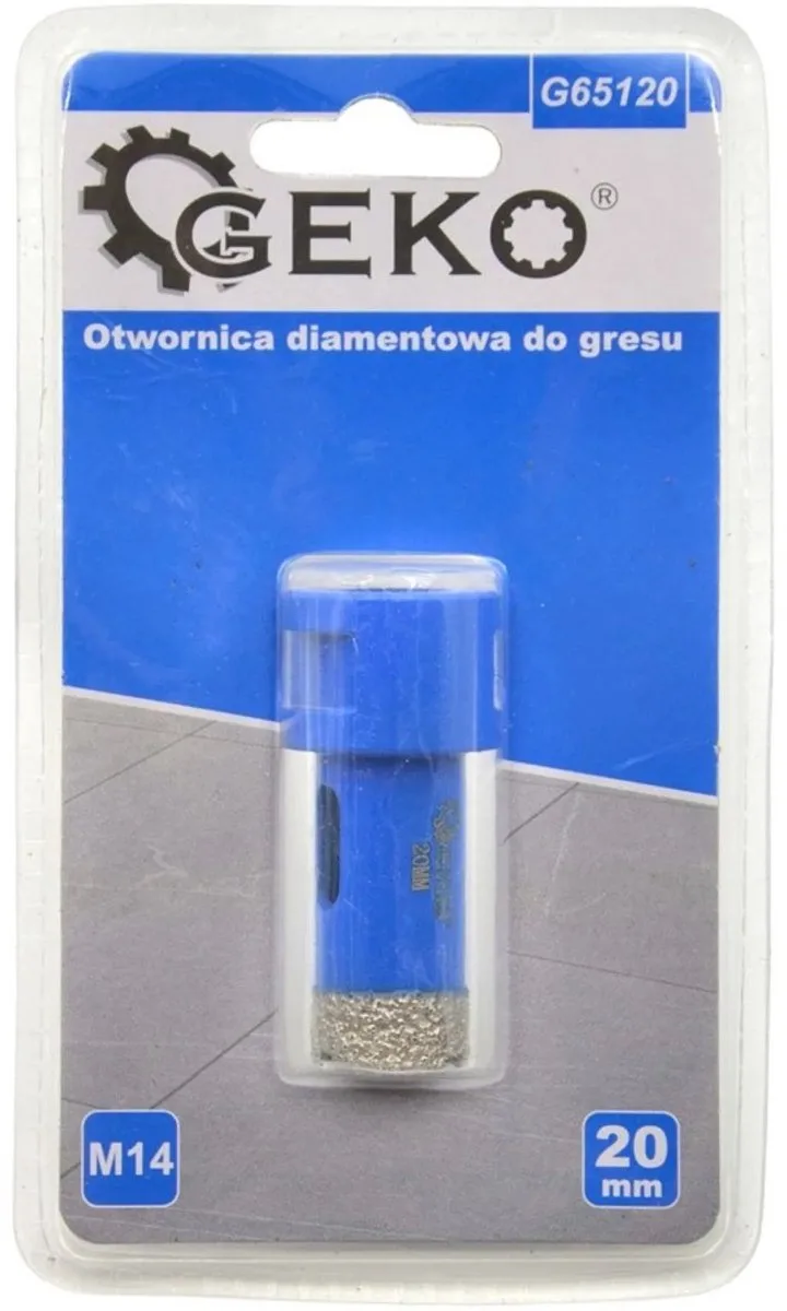 Diamantboor - Droogboren - M14 Schacht - 20 mm - Voor Tegels en Steen de GEKO, Bleu – image du produit