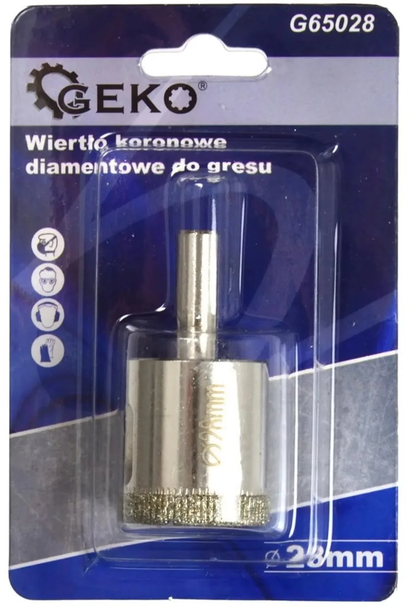 Diamantboor voor tegels - 28mm - Set van 2 - Geschikt voor nat boren de GEKO, Argent – image du produit