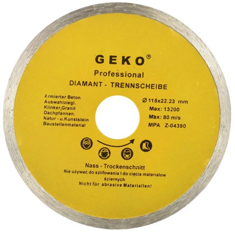 Diamantschijf - Fijne Snede - 115 mm - Voor Keramiek en Natuursteen von GEKO – Produktbild