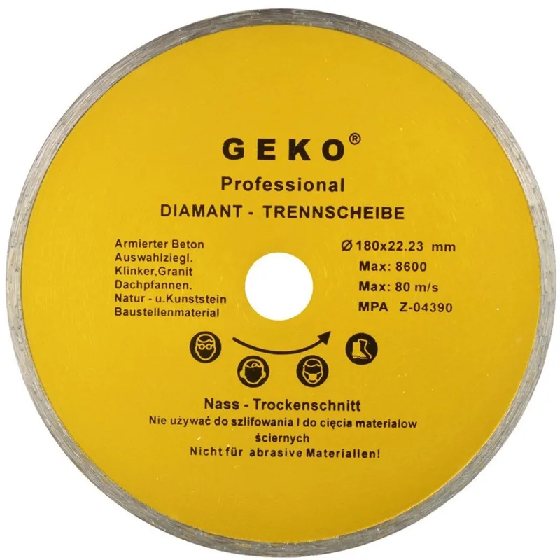 Diamantschijf - Fijne Snede - 180 mm - Voor Keramiek en Natuursteen von GEKO – Produktbild