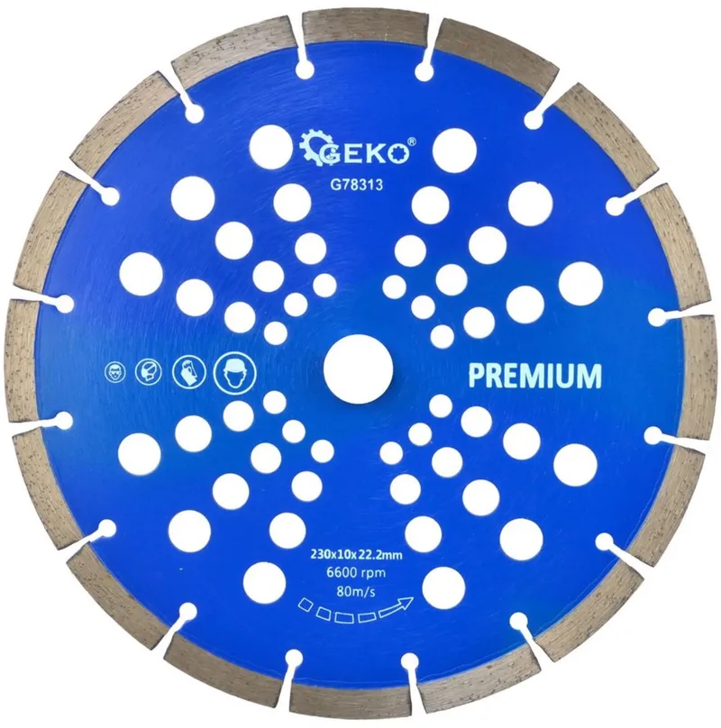 Diamantschijf - Gesegmenteerde Rand - 230 mm - Snelle Stofafvoer von GEKO – Produktbild